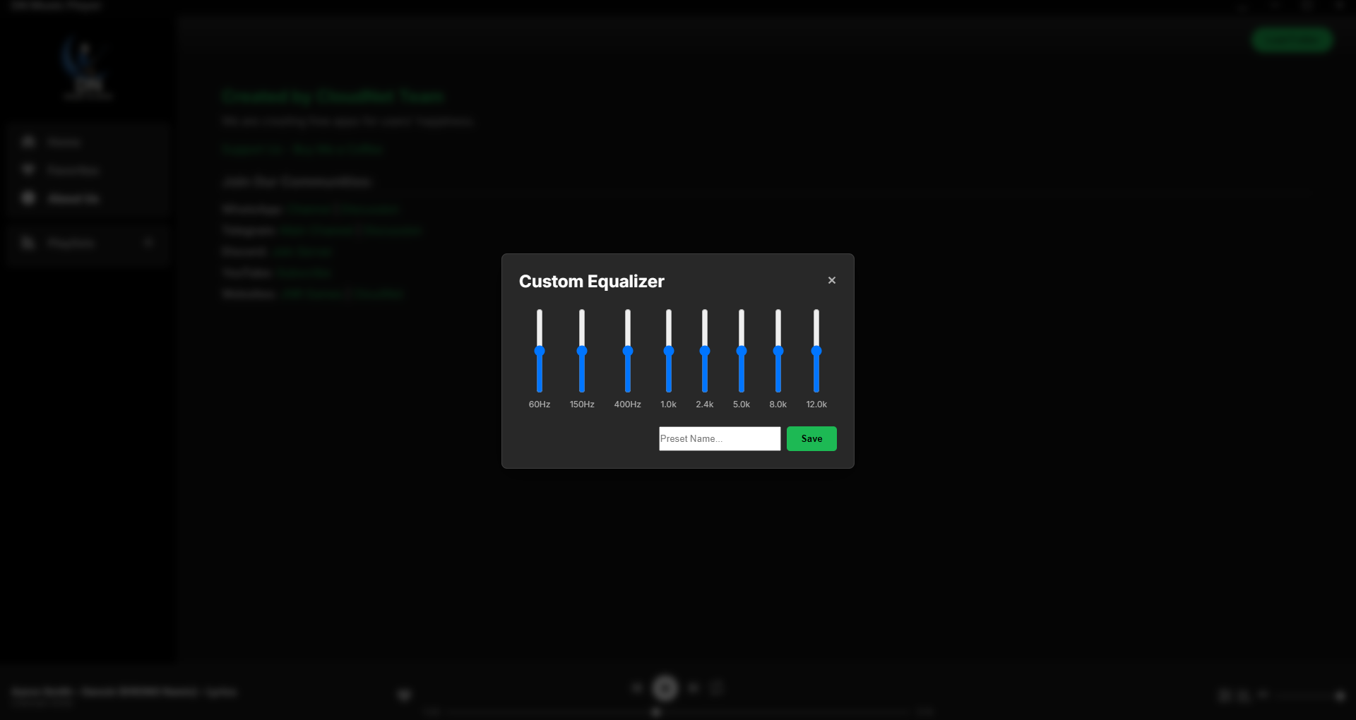Powerful audio equalizer